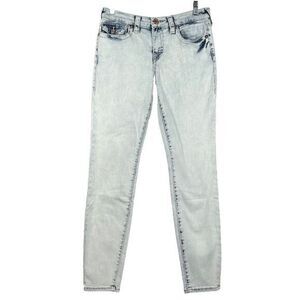 NWT TRUE RELIGION Sz29 JENNIE CURVY MID-RISE SKINNY‎ STRETCH JEANS LIGHT WASH